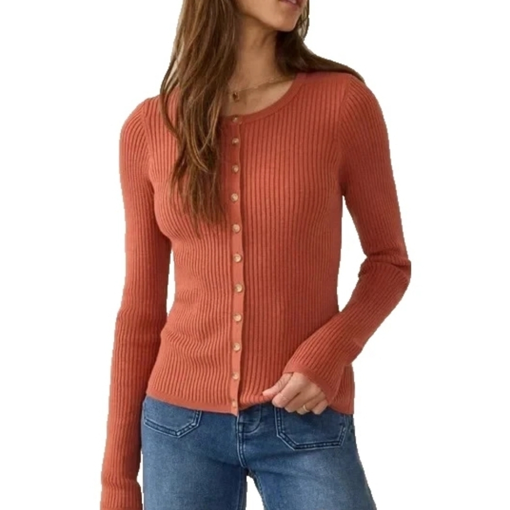 Faherty Milo Button Front Cardigan